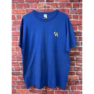 Vintage Y2K 90s University of‎ Kentucky Wildcats Distressed Embroidered Tee L